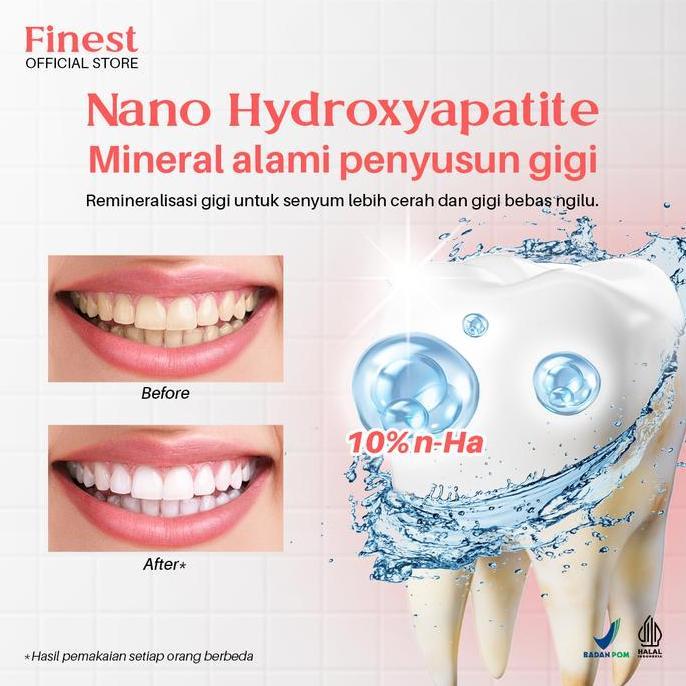 Finest Toothpaste 90 gr Pasta Gigi Premium Nano Hydroxyapatite