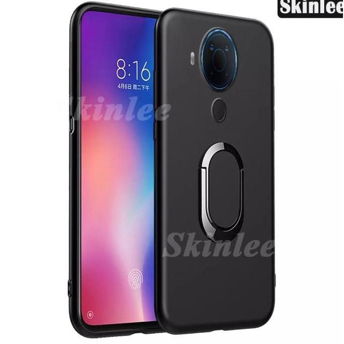 Case NOKIA 5.4 BLACK RING STAND STANDING SILIKON CASING SOFTCase HP