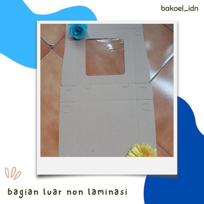 dBest- Kardus Kotak Box Kraft Mika Laminasi Jendela Pizza Brownies Pie Buah