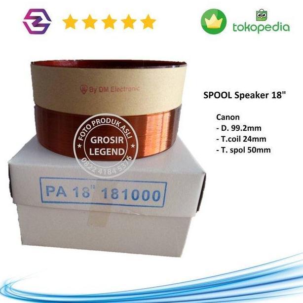 Spool voice coil spul speaker 18 inch PA 181000 Capton