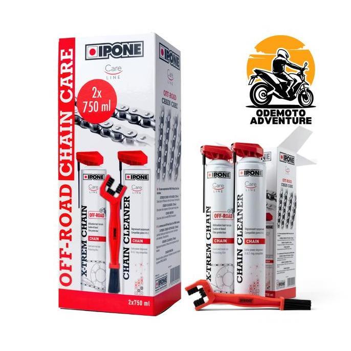 IPONE Chain Care Pack Chain Lube Chain Cleaner Chain Brush