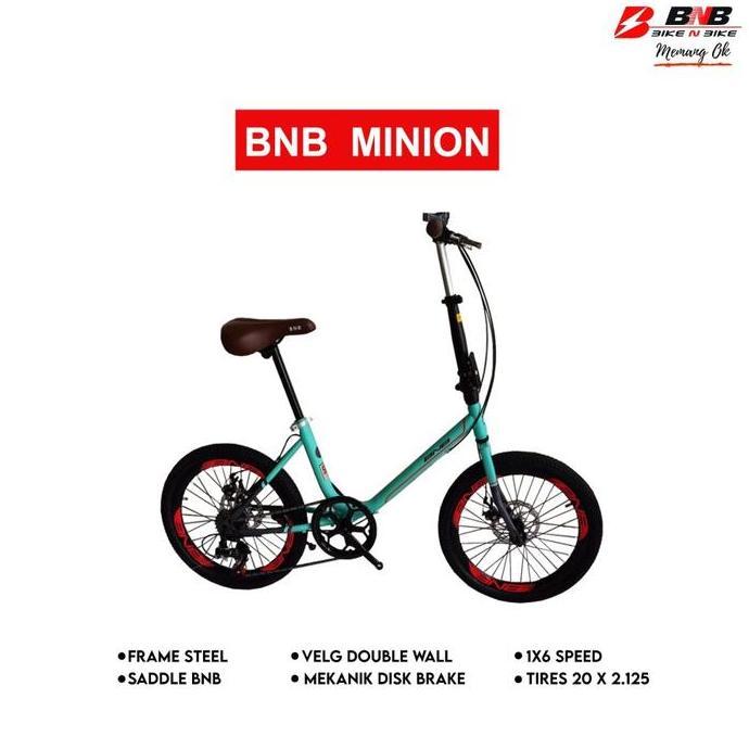 Promo SEPEDA ANAK DEWASA LAKI PEREMPUAN MINION BNB 20 20" 6 SPEED Diskon