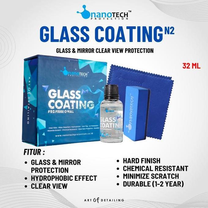GLASS COATING SERIES - nanoTECH PROTECTION - COATING KACA ANTI AIR & JAMUR (+2M)