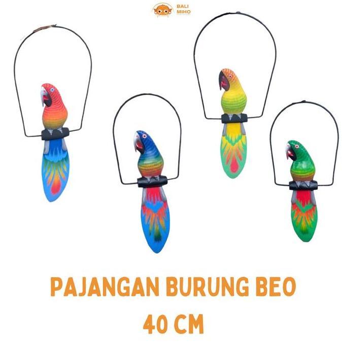 :>:>:>:>] Pajagan Gantung Burung Beo Kayu -Dekorasi Gantung Burung Beo - Dekorasi Taman Burung Beo -