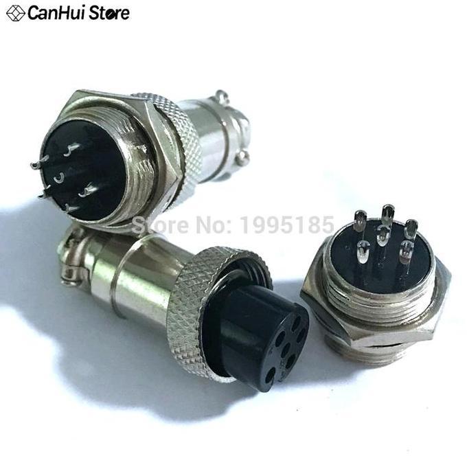 GX16 6 PIN GX16-6 KONEKTOR MICROPHONE RADIO CB 6PIN RKRW