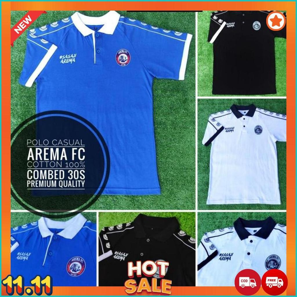 Polo Arema FC Salam Satu Jiwa Terbaru / Polo Supporter Ultras Bahan Cotton Combed 30s / Polo Aremani