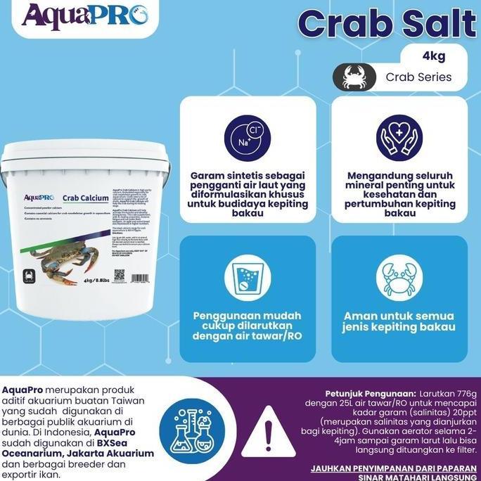 AQUAPRO CRAB SALT 4KG/8.8LBS BUCKET