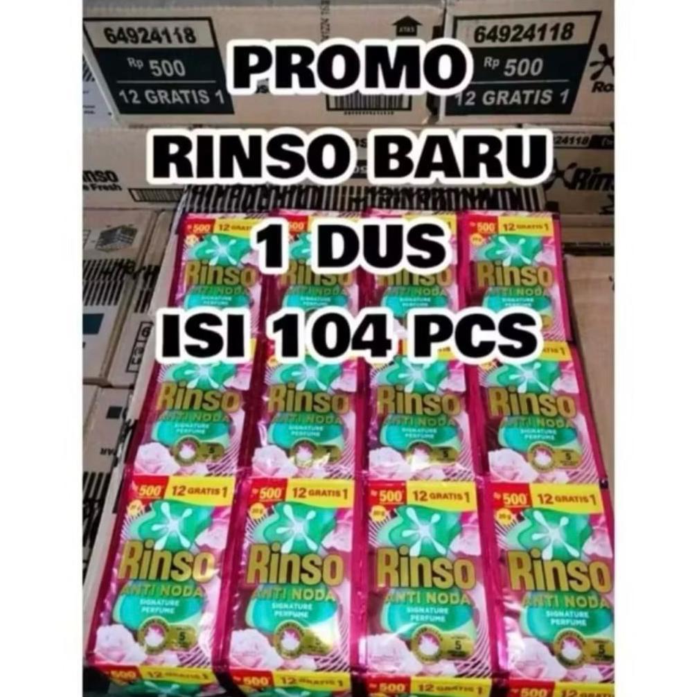 Terlaris Rinso Cair 1 Dus / Rinso Renceng 1 Dus 20 Ml Isi 104 Sachet Anti Noda