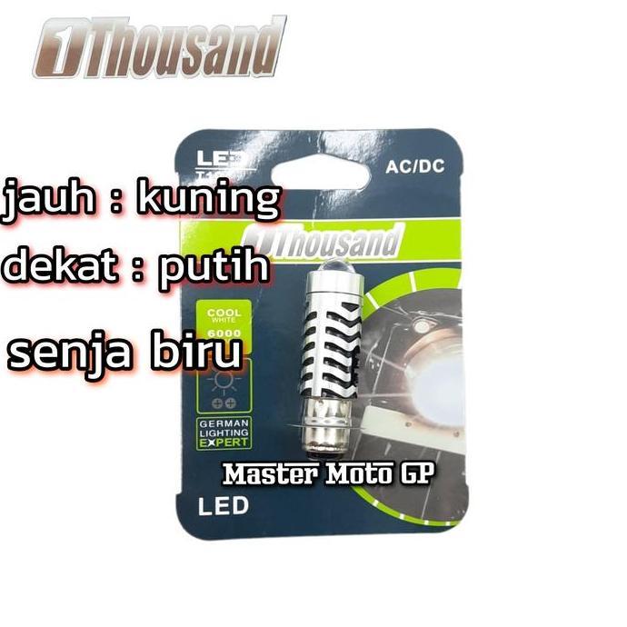 DE74 >> bholam depan LED H6 laser senja biru jauh dekat bholam Led 1thousand