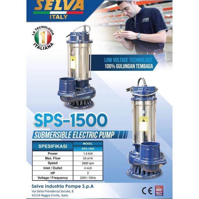 MAYABIGS (SPS-1500 SELVA) Pompa Air Celub Satelit Listrik 4" 2HP SPS1500 SELVA / Submersible Electri