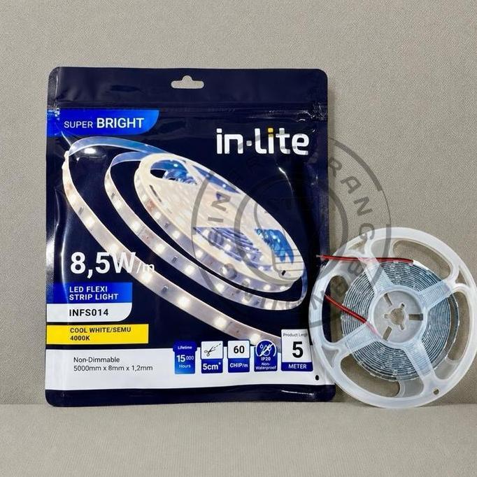 Lictz- Flexi Strip Lht Led Inlite 60 Chip/M 8.5W/M Ip0 Dc 1V - Infs014