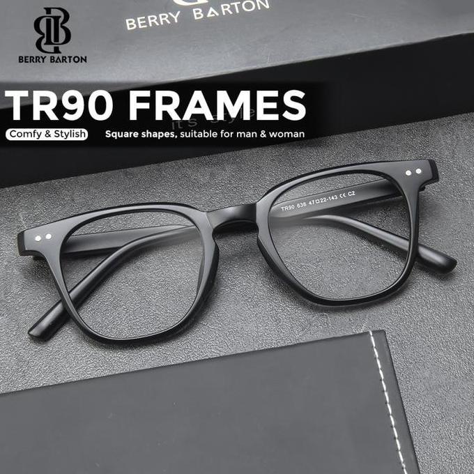 Pilihan  - Kacamata Plastik Anti Radiasi Photocromic Pria Frame Kotak Berrybarton 636