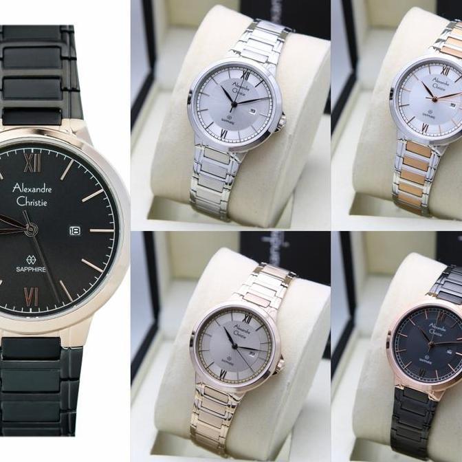 ORIGINAL ALEXANDRE CHRISTIE AC8537 AC 8537 SAPPHIRE GLASS JAM WANITA