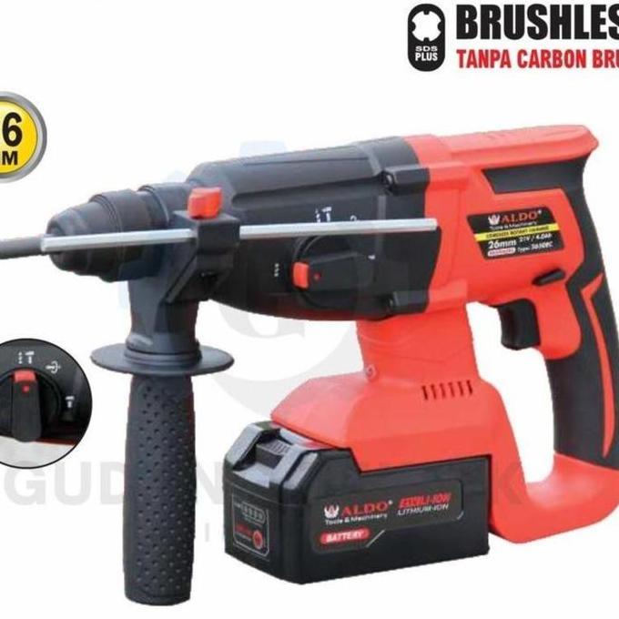 PALMOWI Cordless Drill 26mm ALDO CDS-2650 / Bor Baterai Beton Rotary Hammer ALDO CDS2650 - Cordless 