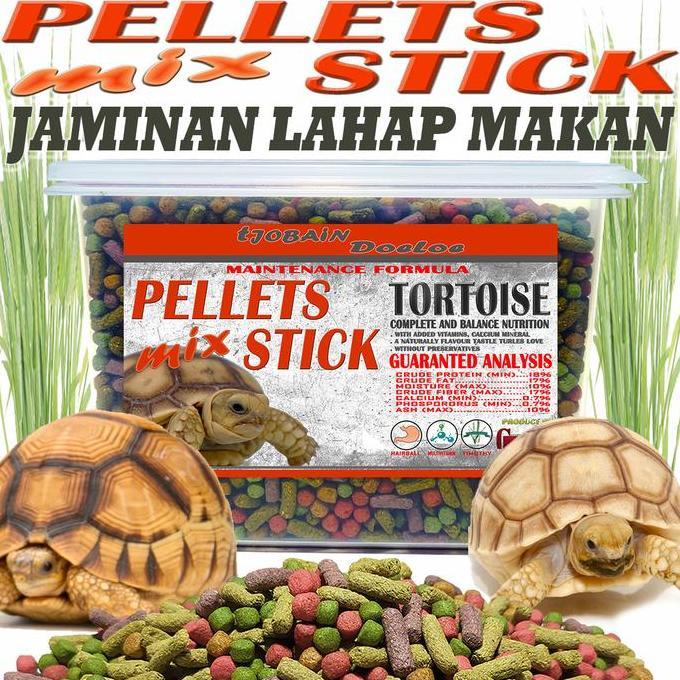 Deepanim- Makanan Pakan Pelet Mix Stick Kura Kura Darat Sulcata Hermani Tortoise