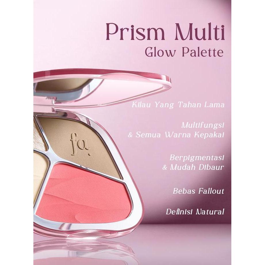 FOCALLURE Prism Multi Glow Palette Highlighter & Contour & Blush Multi-Use LA