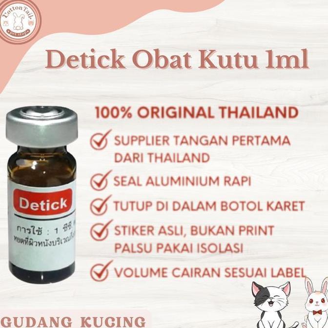 Gato - Obat Kutu Tetes Detick Detick Detick / Obat Kutu Anjing Kucing