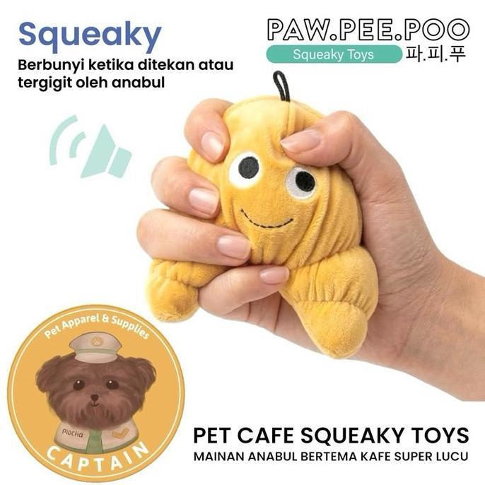 MAINAN ANJING XL SQUEAKY TOYS + TUG OF WAR PAWPEEPOO SAUSAGE CROISSANT DOG TOYS POODLE CORGI GOLDEN 