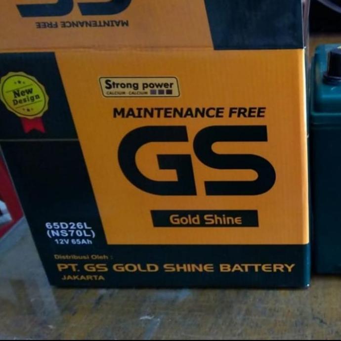 TERBARU - Aki PAJERO/ Aki Escape/ GS MF NS70L Gold Shine/ 65D26L 65Ah