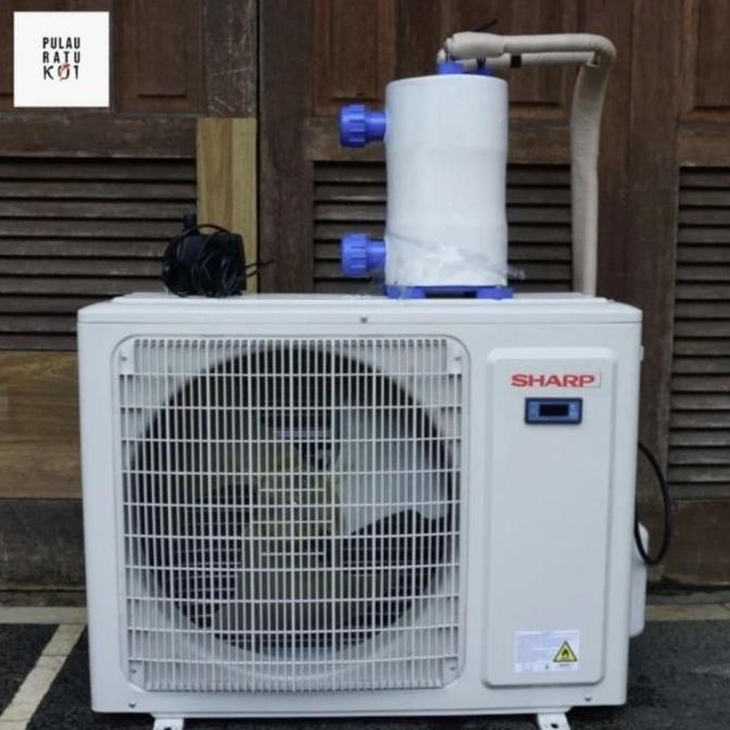 TERBARU - Full set Chiller kolam koi (Evaporator, outdoor, & Termostat) 1 PK