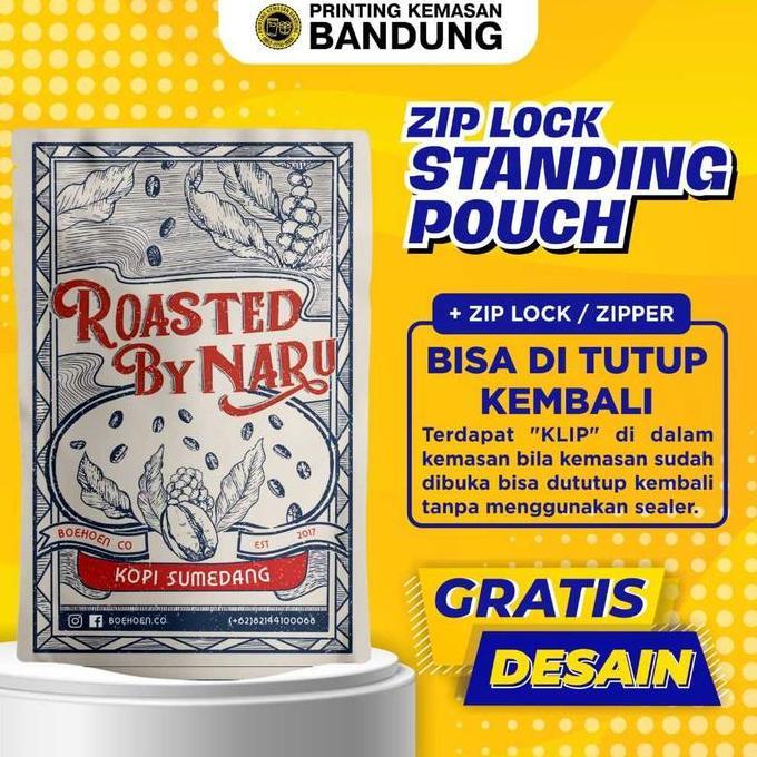 NEW Standing Pouch Custom Packaging Cetak Kemasan Makanan Ringan Snack