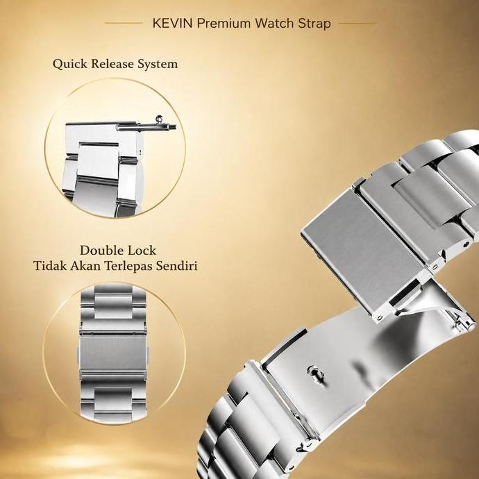 QRS 24mm Strap Smartwatch Alfah H18 H19 Pro - Tali Jam Tangan Stainless Steel Metal