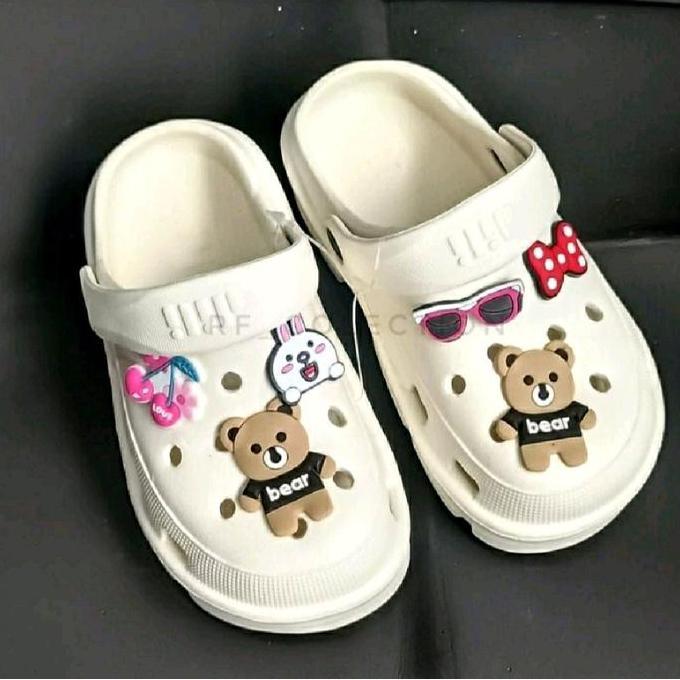 sandal baim fuji anak perempuan sandal karet karakter bear crocs