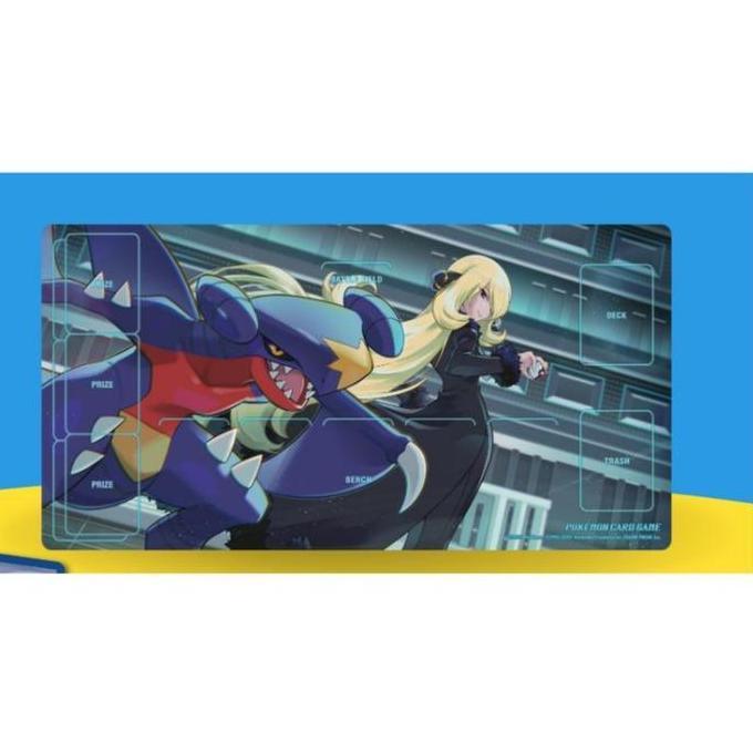 Pokemon Rubber Playmat Cynthia And Garchomp 9433295