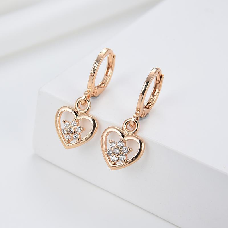 Hyl Jewelry 21E Anting Emas Tassel Zircon Korea