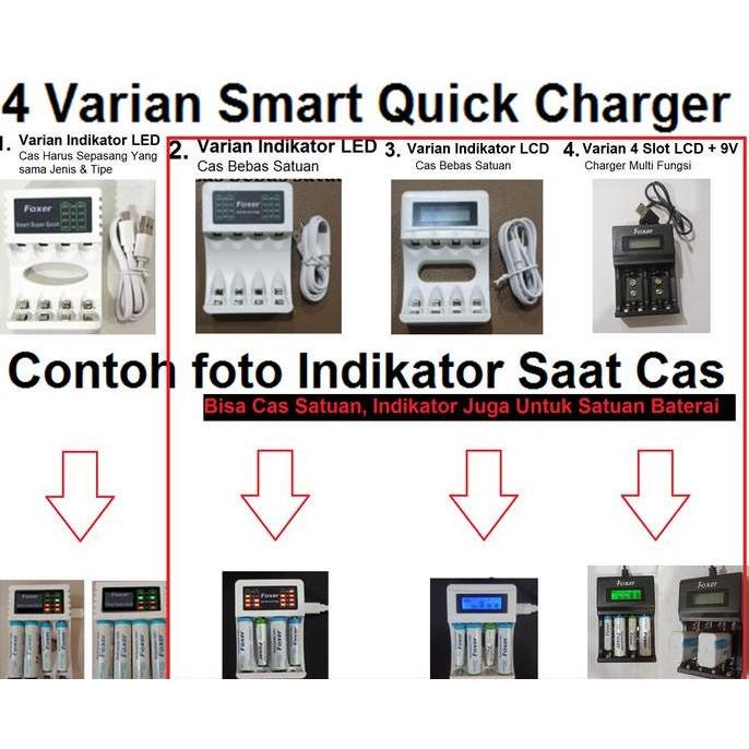 CHARGER CAGER CAS FOXER BATERAI AA A2 , AAA A3 RECHARGEABLE ''