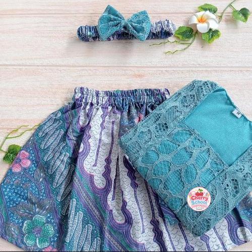 Kebaya Bayi Kinan untuk Tedhak Siten / Kebaya Anak / Kebaya Anak warna Biru Wardah