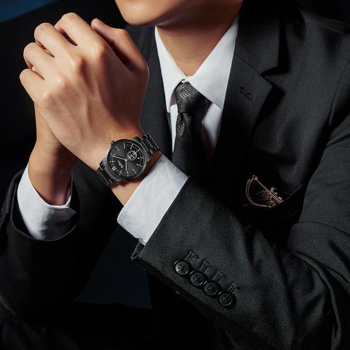 Watch- Biden Jam Tangan Pria Bisnis Kasual Pria Olahraga Tali Stainless Steel