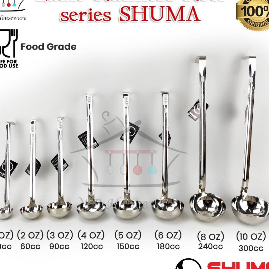 Shuma Soup Ladle Stainless  / Irus Bakso / Sendok Soup / Centong Stainless