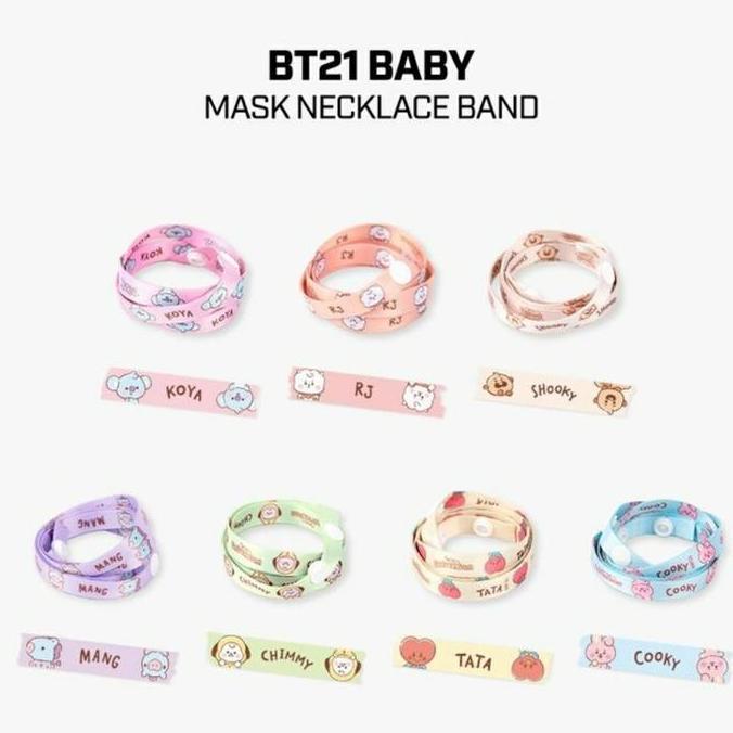 7Up - Bt21 Line Friends Baby Mask Necklace Band Strap Mask