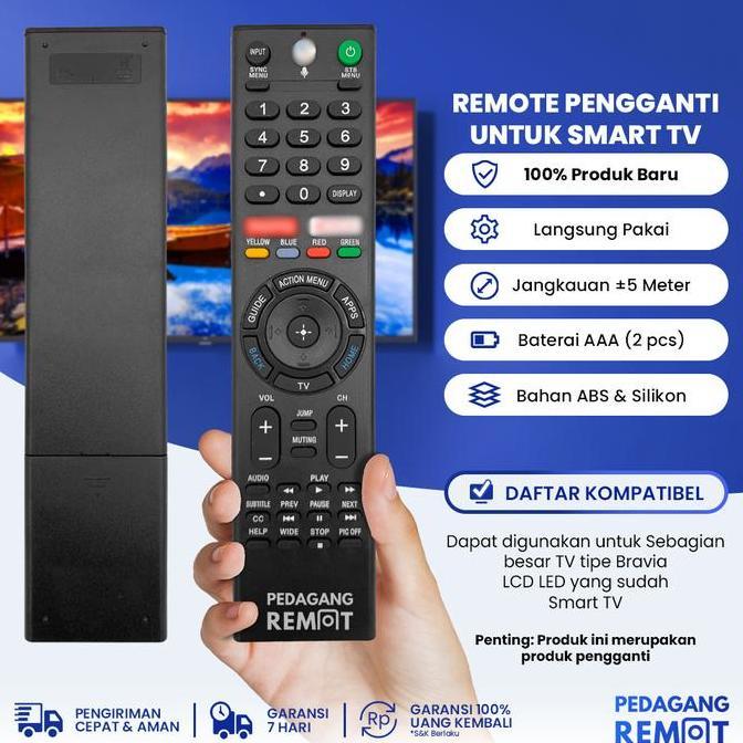 Remot Remote Tv Bravia Lcd Led Smart Tv Rmf-Tx300U Rmf-Tx300P Ir