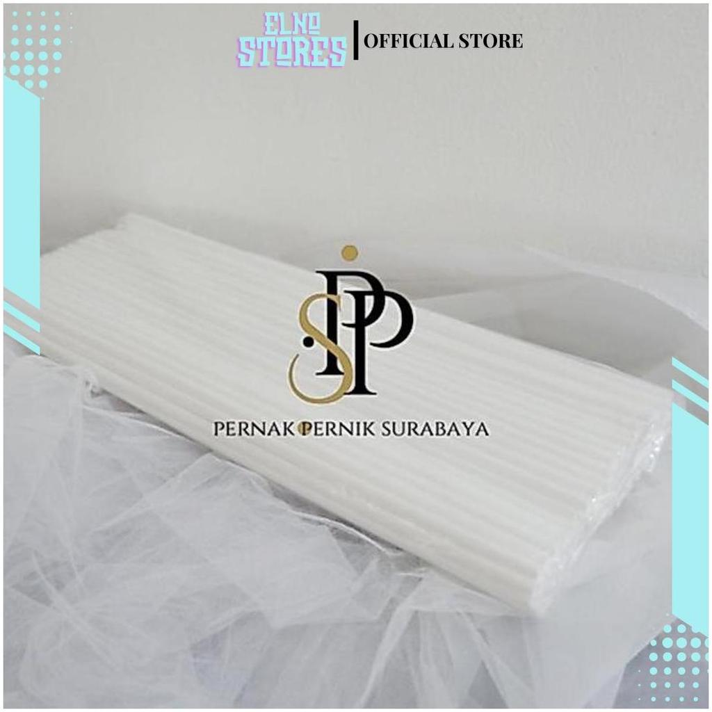 PPS - [100 PCS] TANGKAI BALON TANPA CUP TANGKAI BALON PLASTIK PUTIH STIK BALON STICK BALLOON TIANG B