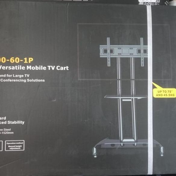 Moc- Nb Ava 150032-70 Bracket Tv Standing 32-75 Inc Hitam Dual Poles Vesa 200X200-600X400 Adjustable