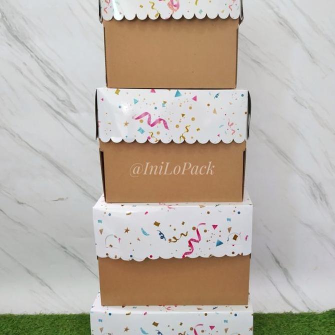 Box- [5Pcs] Dus Tart Party X22X20 / Box Kue 22 Cm / Dus Tart 22 Cm