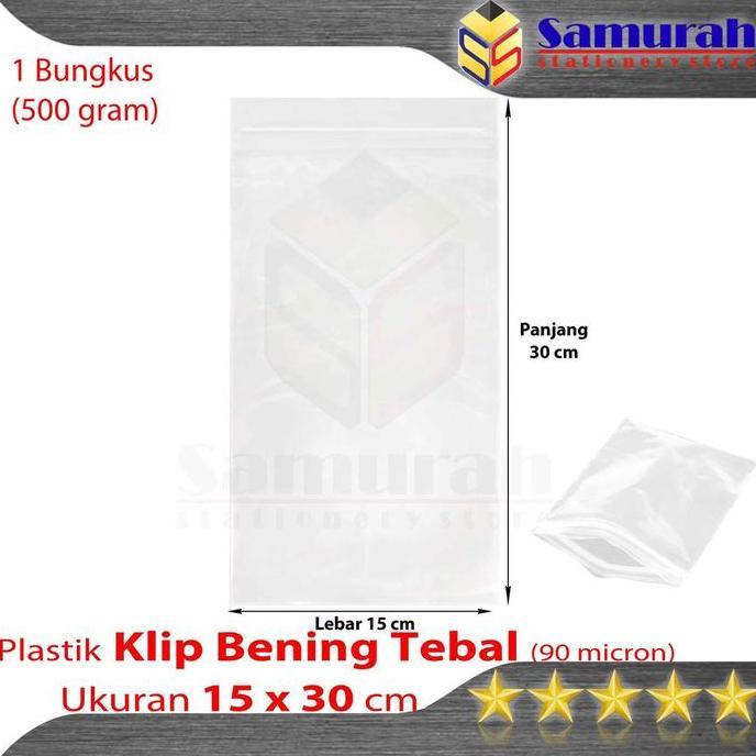 Plastik Klip PP Tebal 15 x 30 x 90 Micron / Zip Lock Transparant PP
