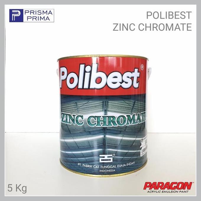 Cat Dasar Meni Besi POLIBEST Zinc Chromate Anti Karat Galon 5 Kg