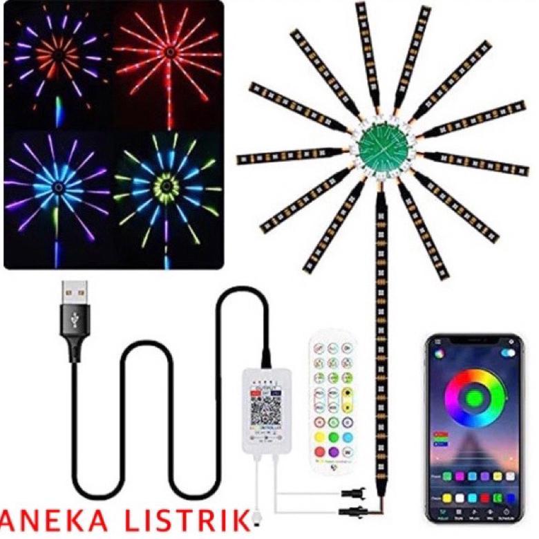 Lampu Led Strip Model Kembang Api / Rockware Firework Led Magic Color Lamp / Lampu Strip Kembang Api