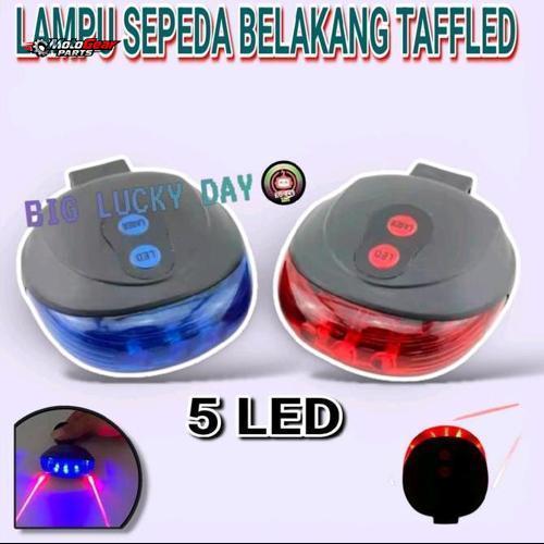LAMPU SEPEDA BELAKANG LED LASER STROBO WATERPROOF ANTI AIR TAILLIGHT REAR SAFETY WARNING LIGHT AKSES