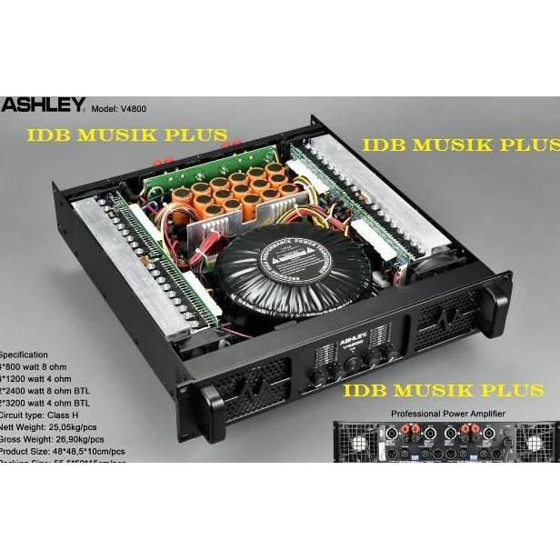 Promo Power Amplifier 4 Channel Ashley V4800 V 4800 Original Diskon