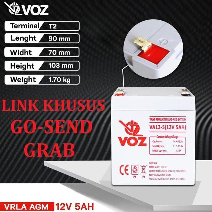 Battery Ups 12V 5Ah aki kering ups 12v 5Ah Aki Baterai Ups 12v 4,5Ah