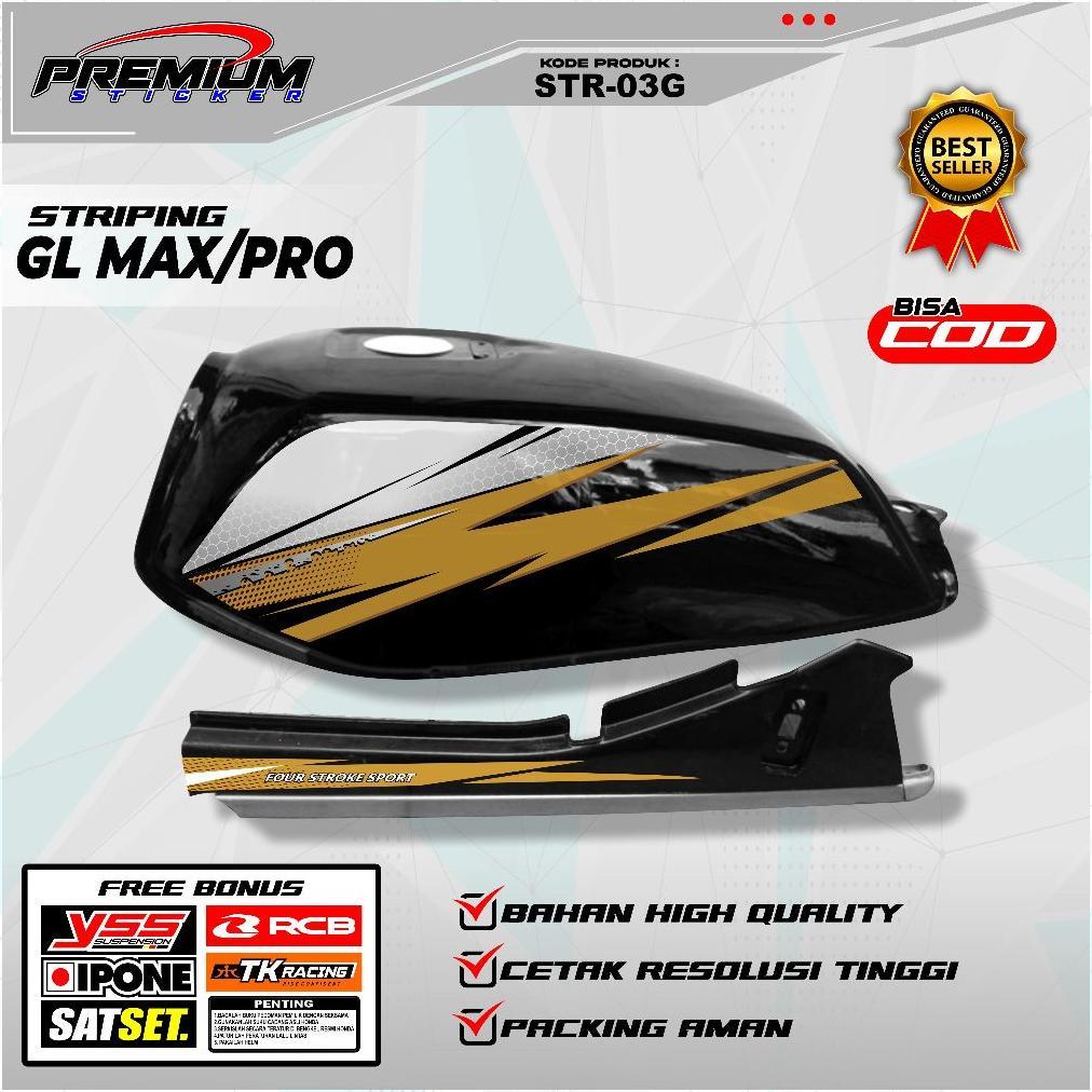 Original Striping Sticker  Variasi Gl  / Stiker Gl Max /  Stiker Gl Pro /  Vinyl Hologram / Str-03