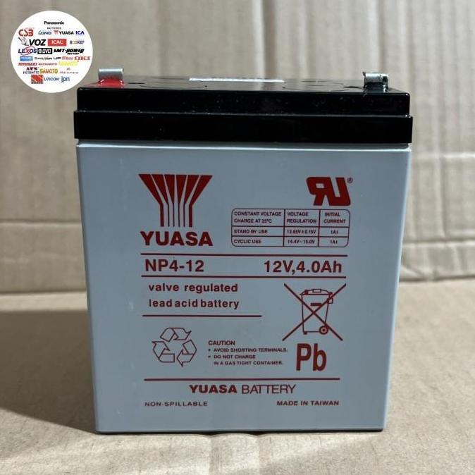 Aki UPS VRLA YUASA Baterai Kering Yuasa NP4-12 Aki kering Yuasa 12V 4Ah Yuasa NP 4-12