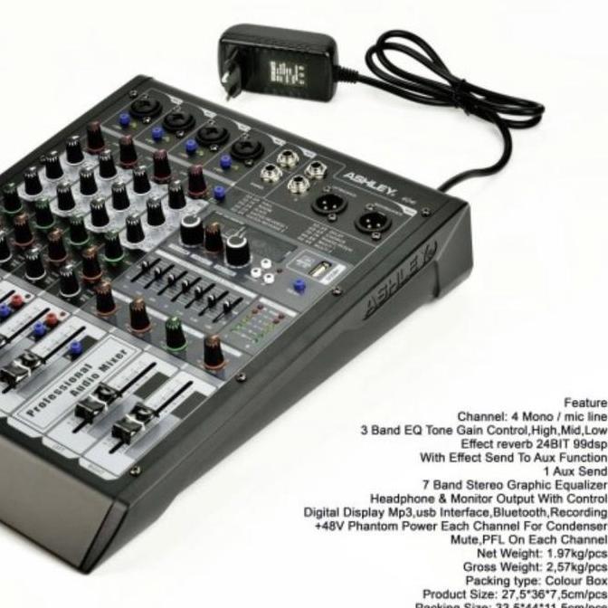 Promo Mixer Audio ASHLEY 404i ORIGINAL 4 CHENNEL Equalizer Monitor Amplifier Diskon