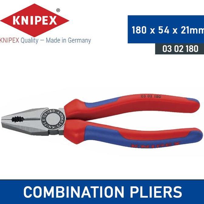 KNIPEX TANG KOMBINASI COMBINATION PLIERS 03 02 180