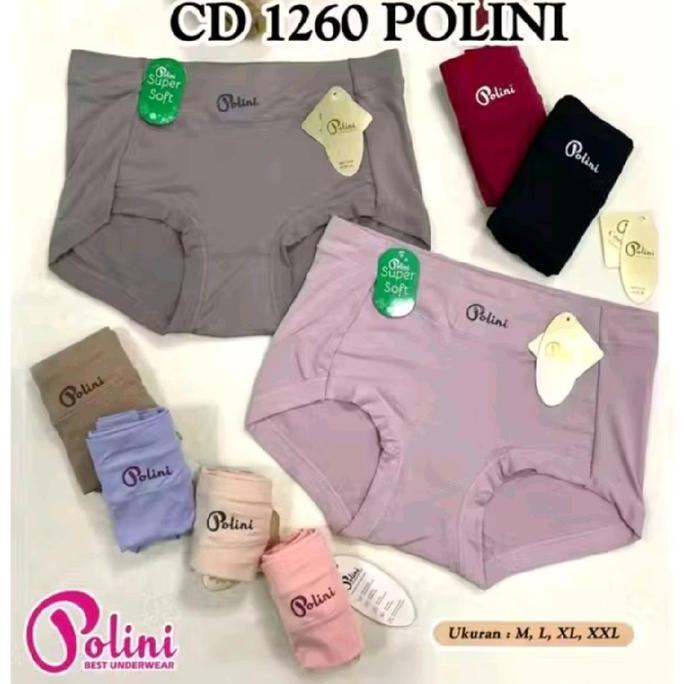 Pilihan - Polini Celana Dalam Wanita 1260 Cd Cewek Polos High Waist Kualitas Premium Terbaru Model C