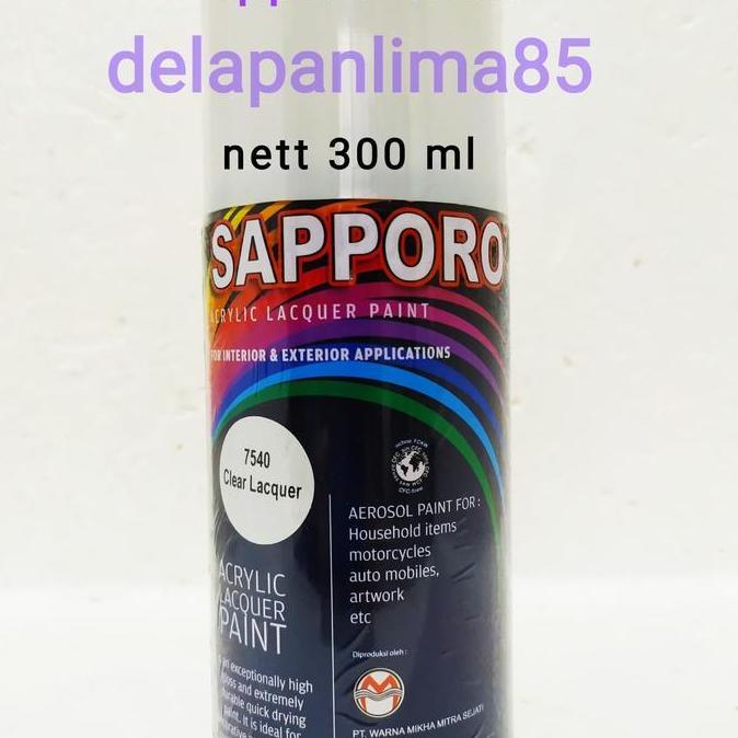 Sapporo Paint Clear 7540/Clear Gloss/cat semprot/pylox/pylok/pilok